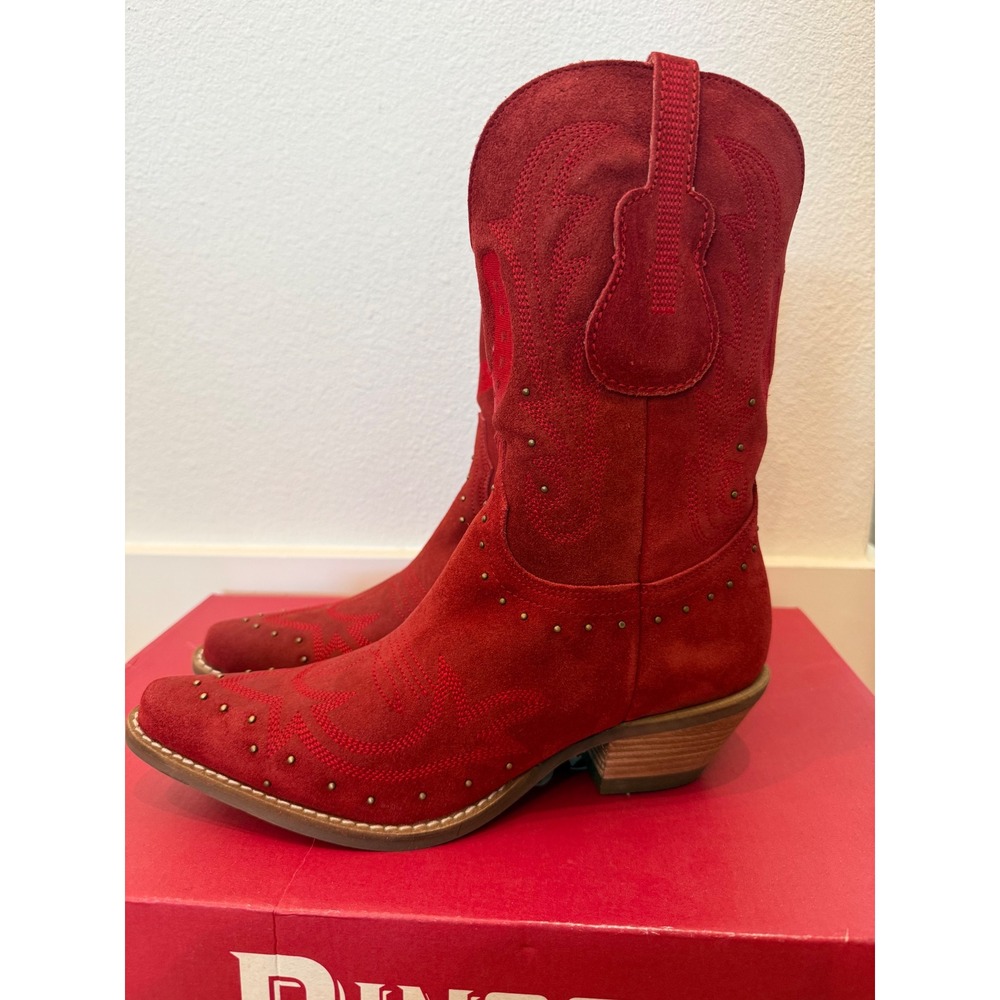 Dingo Hallmark x Opry Womens Red Suede Western Cowboy Boots DIM2000 Size 8M NEW
